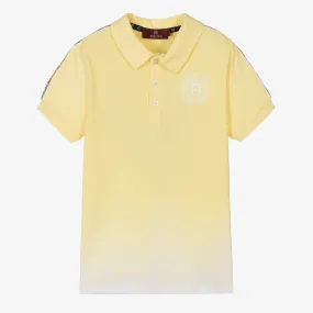 Boys Yellow Cotton Logo Polo Shirt